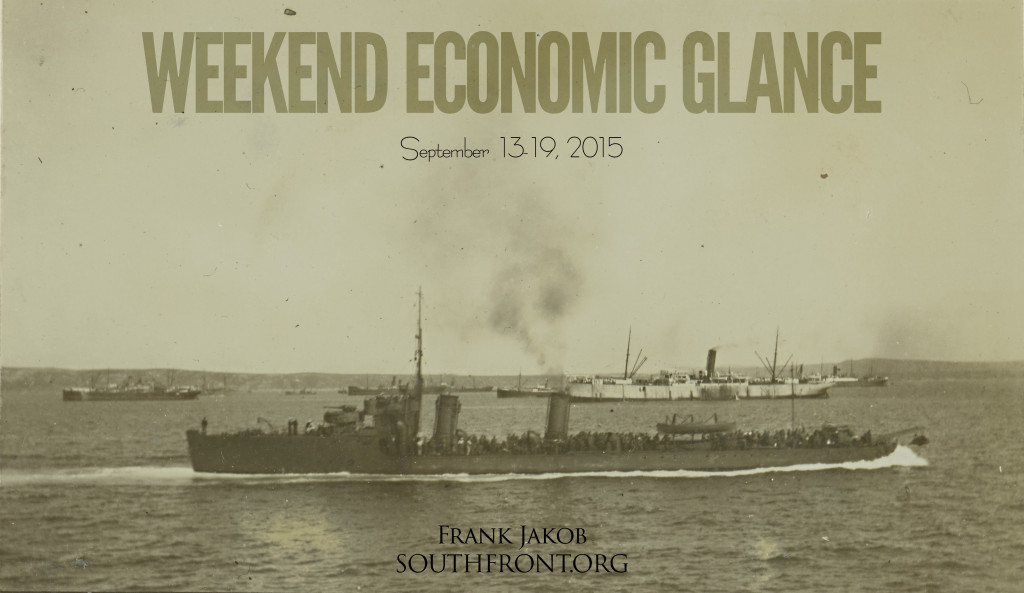 Weekend Economic Glance, Sep. 13-19, 2015