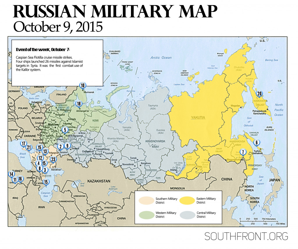 Russia Military Map - Oct. 9, 2015