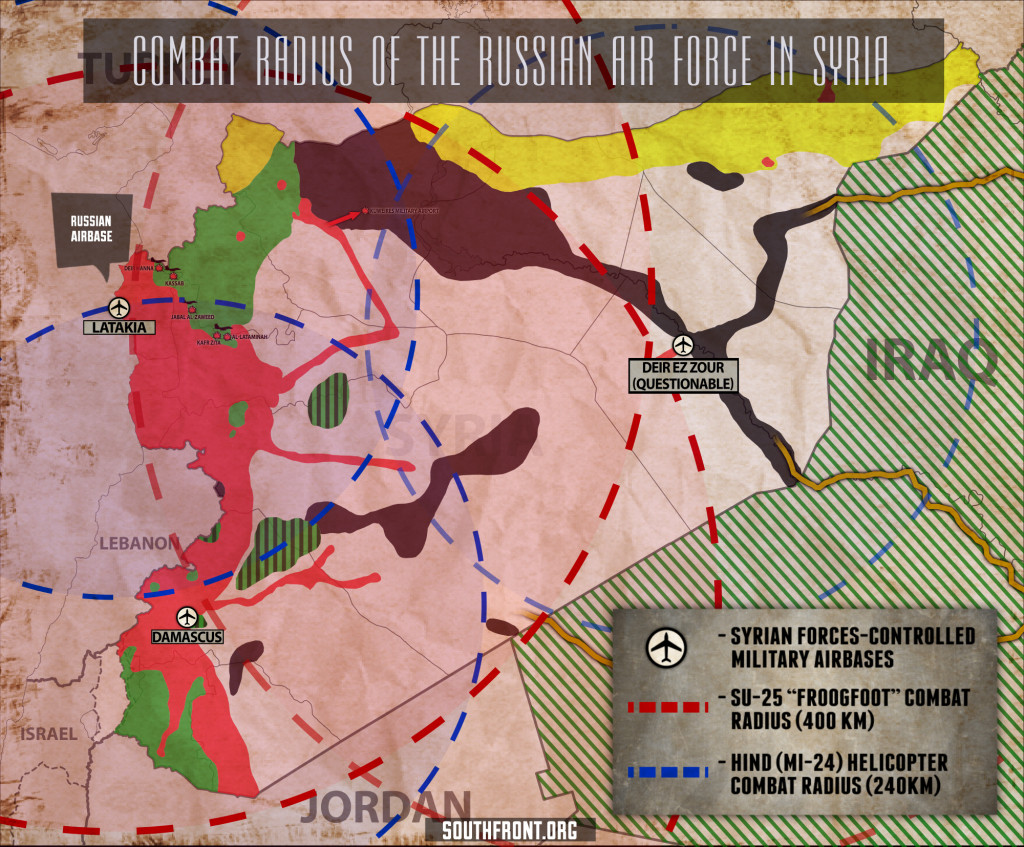 Combat Radius of the Russian Air Force in Syria (Infographics)
