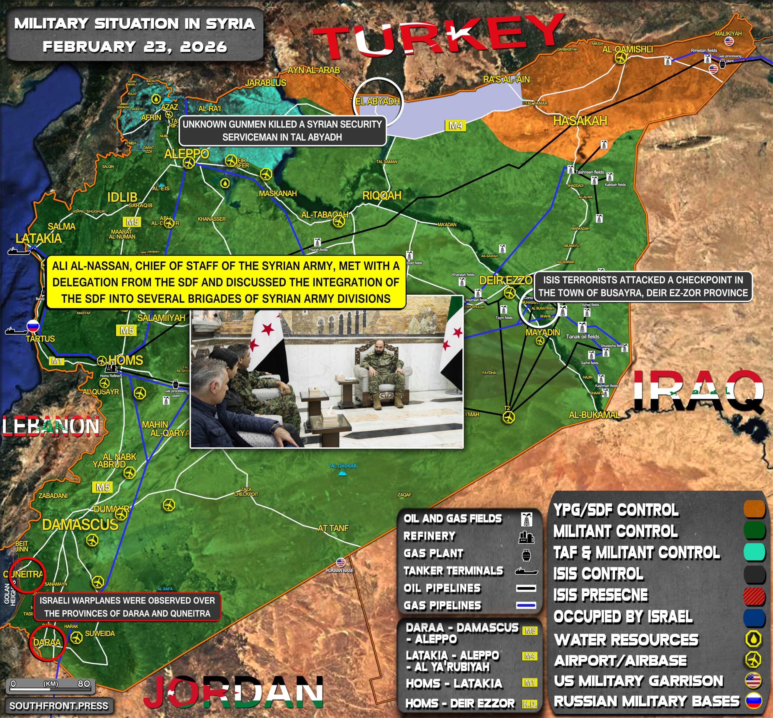 Military Situation In Syria On February 23, 2026 (Map Update)